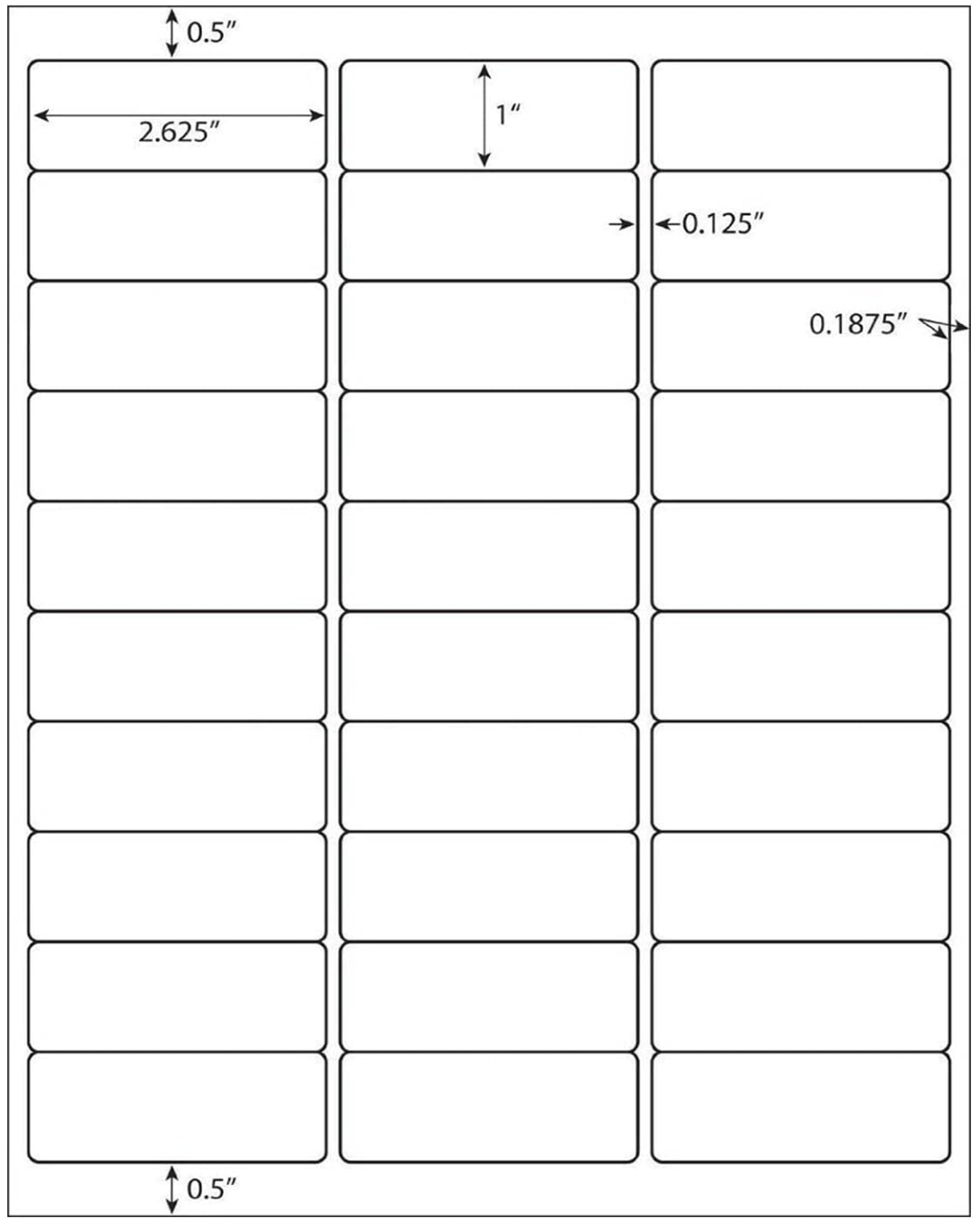 FBA & LOT LABELS - 1" X 2-5/8" Address Labels 30 Per Sheet - 3000 Labels